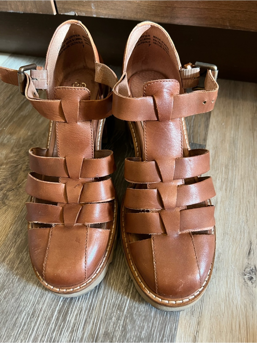 Seychelles Leather Fisherman Sandal Heels - Classic Closed Toe